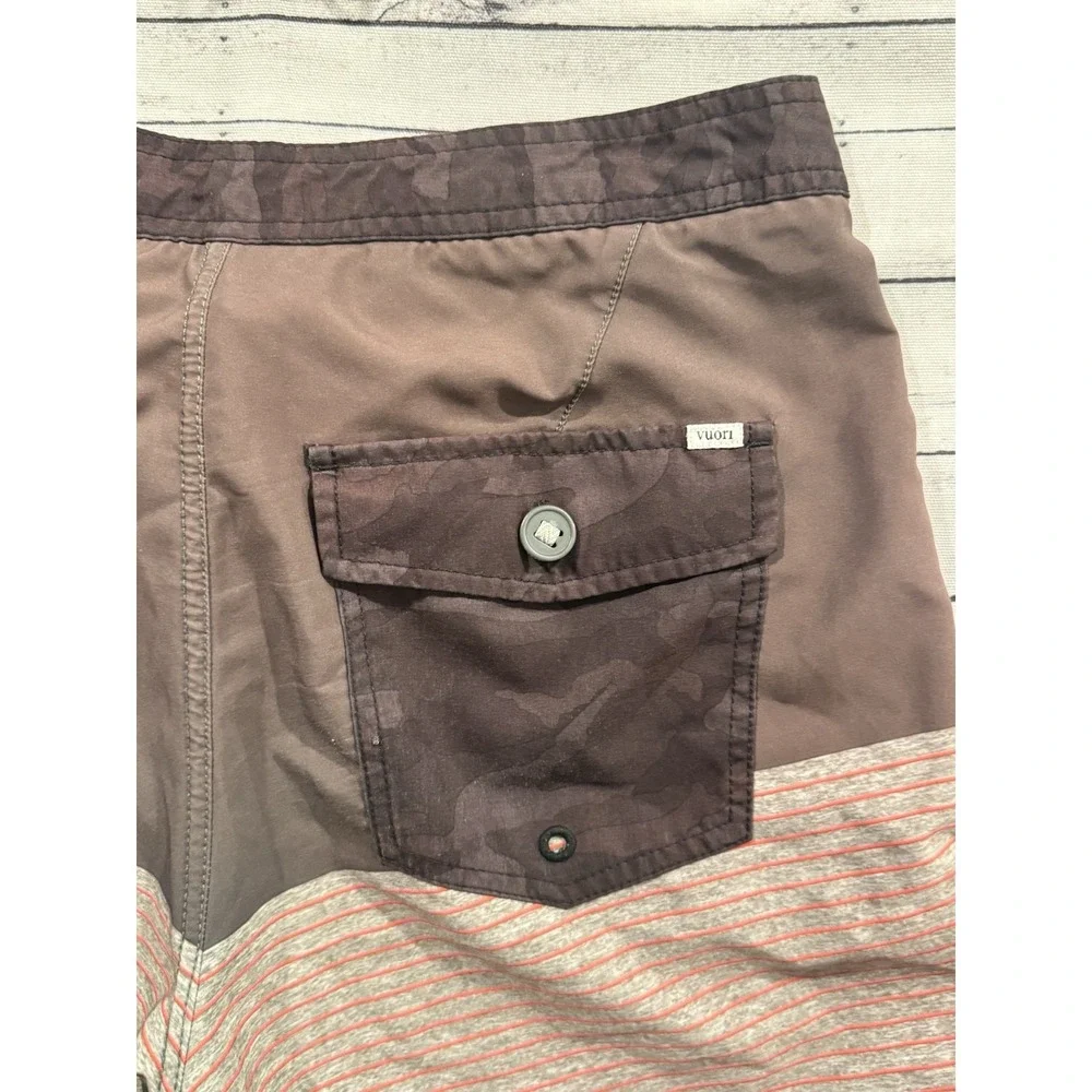 Vuori Board Shorts Mens 32 Red Stretch Surf Coastal Swim Trunk Unlined 7